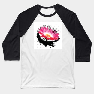 Abstract Flower Pop Art Baseball T-Shirt